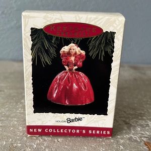 1993 Vintage Holiday Barbie Hallmark Keepsake Ornament 1st in Series